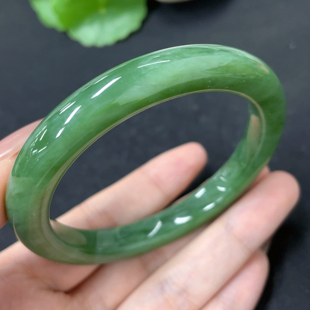 Hetian Jade Round Bracelet Size 56.3 Total Weight Approx. 41.3g