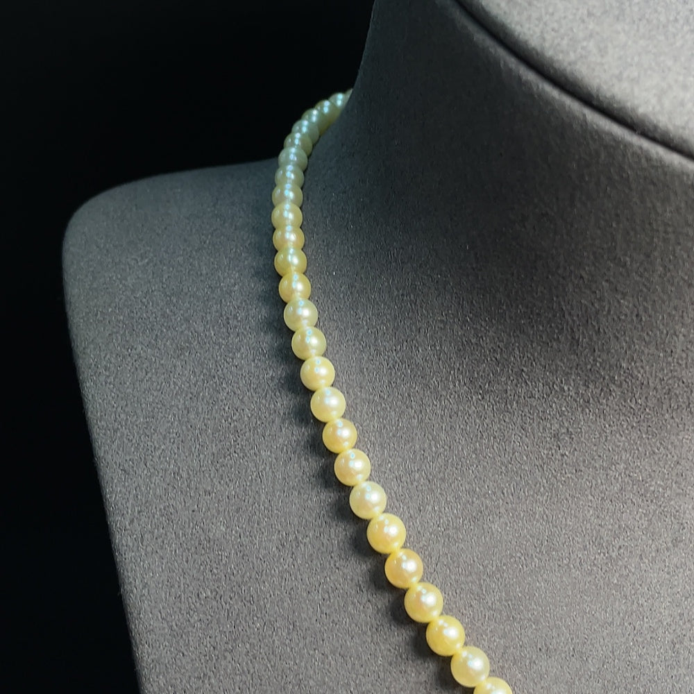 Seawater Pearl Necklace Non-Gold Color Origin Undetermined Total Weight Approximately 16.97g Size About 5.3mm