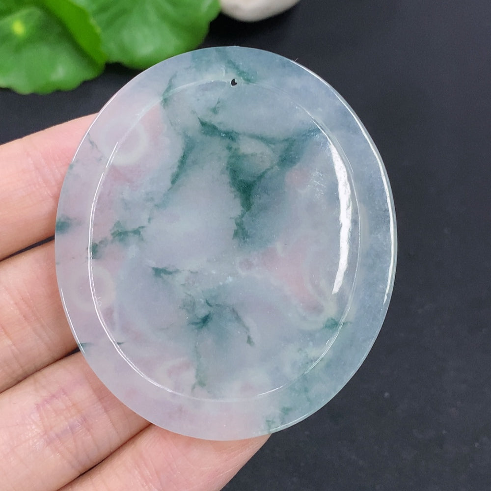 Jadeite dragon pendant necklace from HKHQ, weighs 29.8g, featuring a detailed green jadeite dragon design on a black cord.