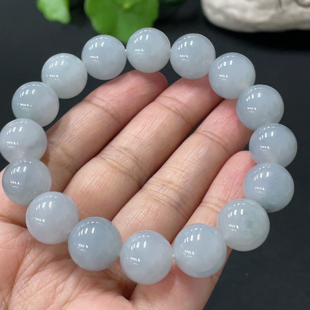 Jadeite Bracelet Size 12.9mm Approx. Total Weight 58.2g Approx.