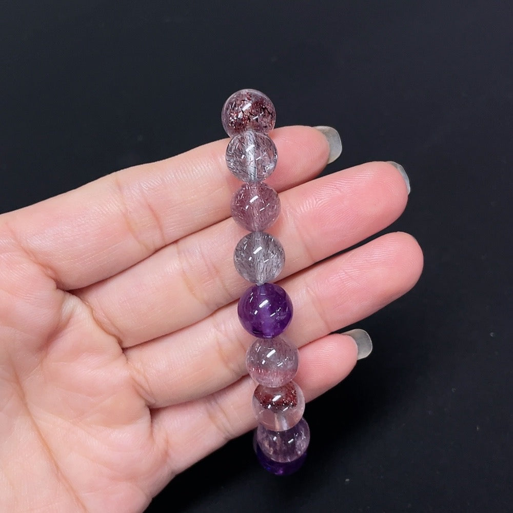Crystal Bracelet Approx. 10.6mm Total Weight About 30.08g Visible Organic Matter