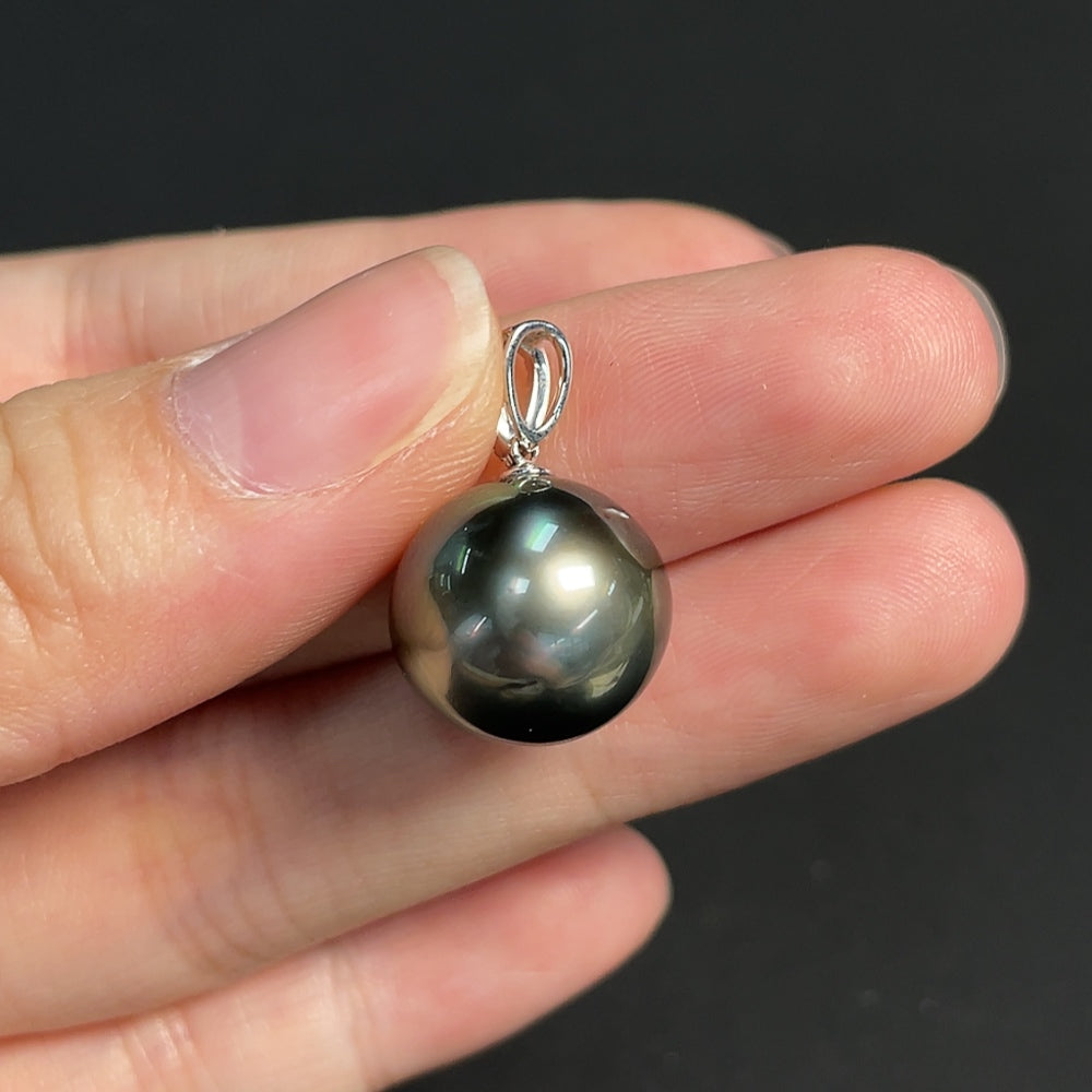 18K Saltwater Pearl Pendant (Non-Diamond), Total Weight Approx. 4.38g, Pearl Size Approx. 13.8mm