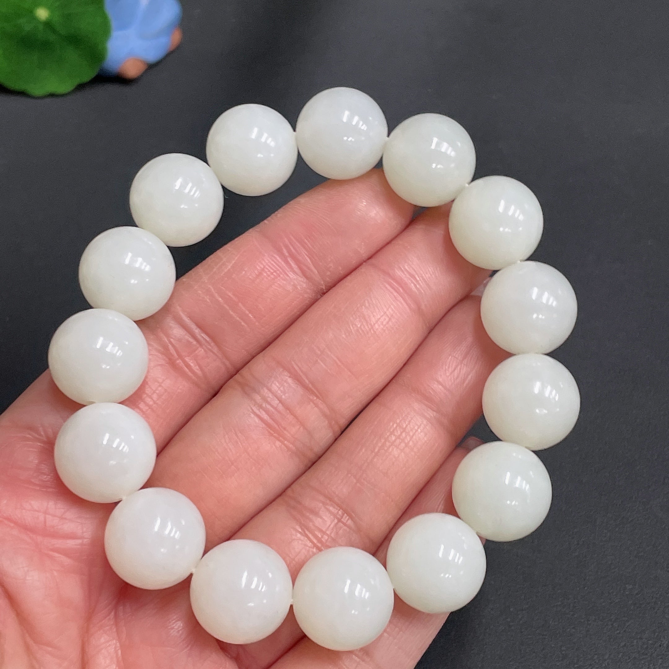 Hetian Jade Bracelet, Approx. 13.8mm, Total Weight Approx. 64g