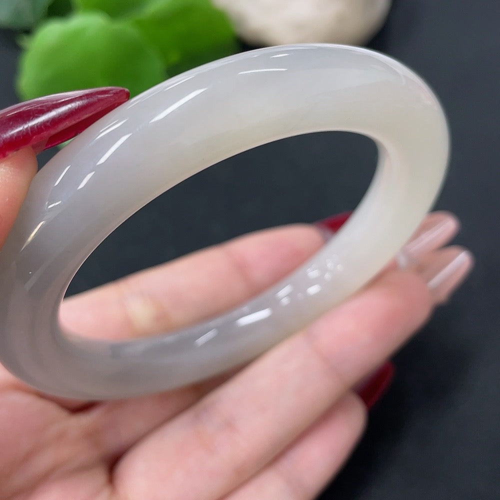 Hetian Jade Round Bangle Size 55 Total Weight Approx. 54.2g