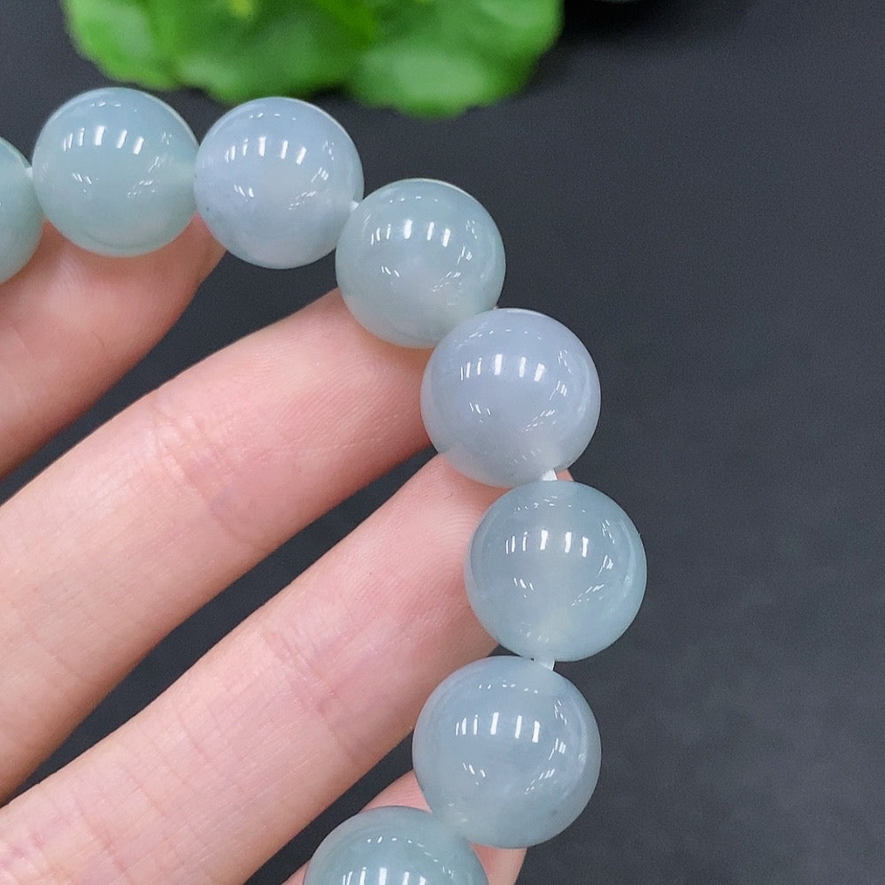 JadeiteBead Bracelet, Approx. 12mm, Total Weight About 49.8g