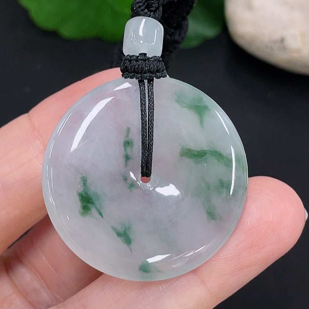 Jadeite Peace Knot Pendant Total Weight Approx. 13.4g (including rope weight)