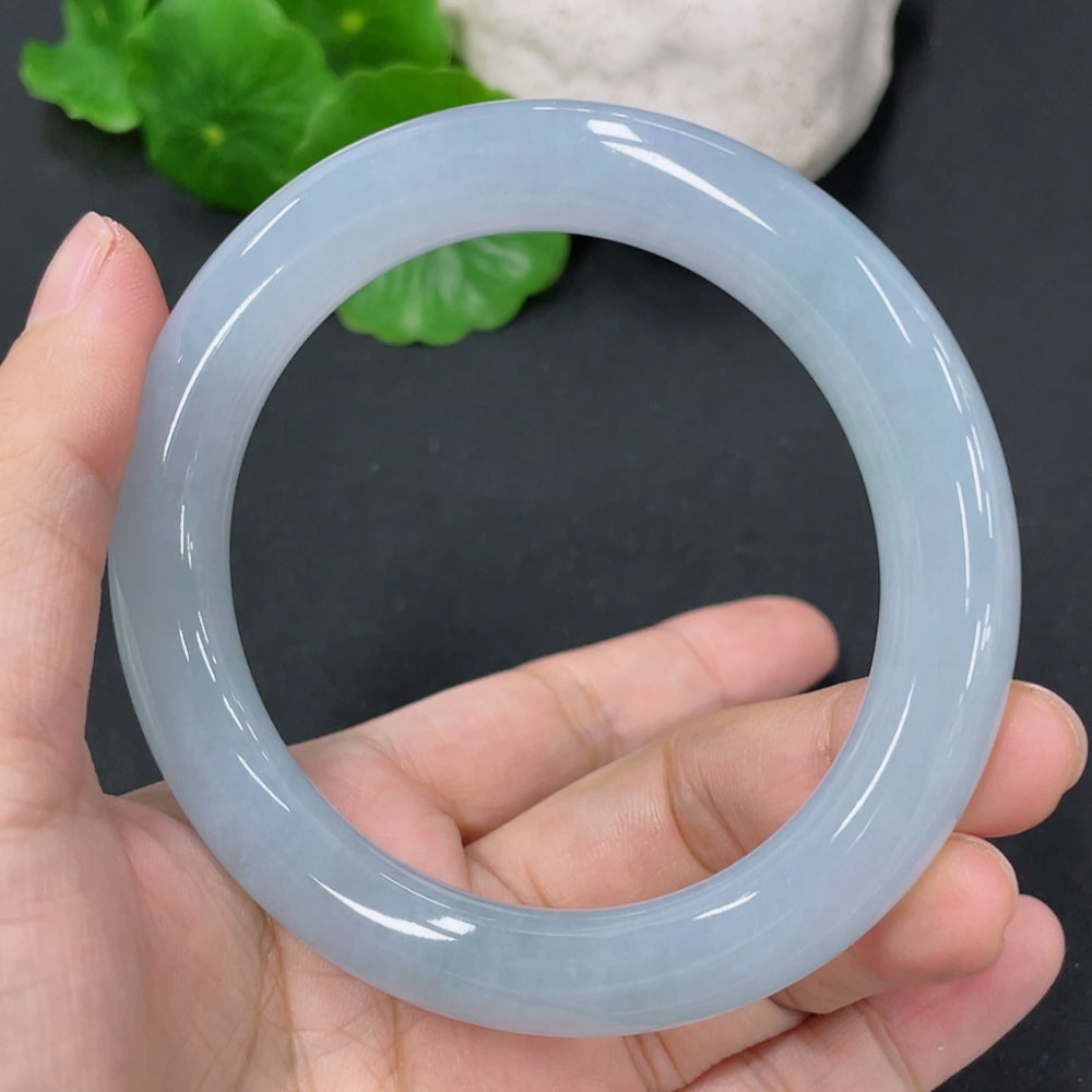 Jadeite Round Bangle Total Weight Approx. 54.45g Size 55.7