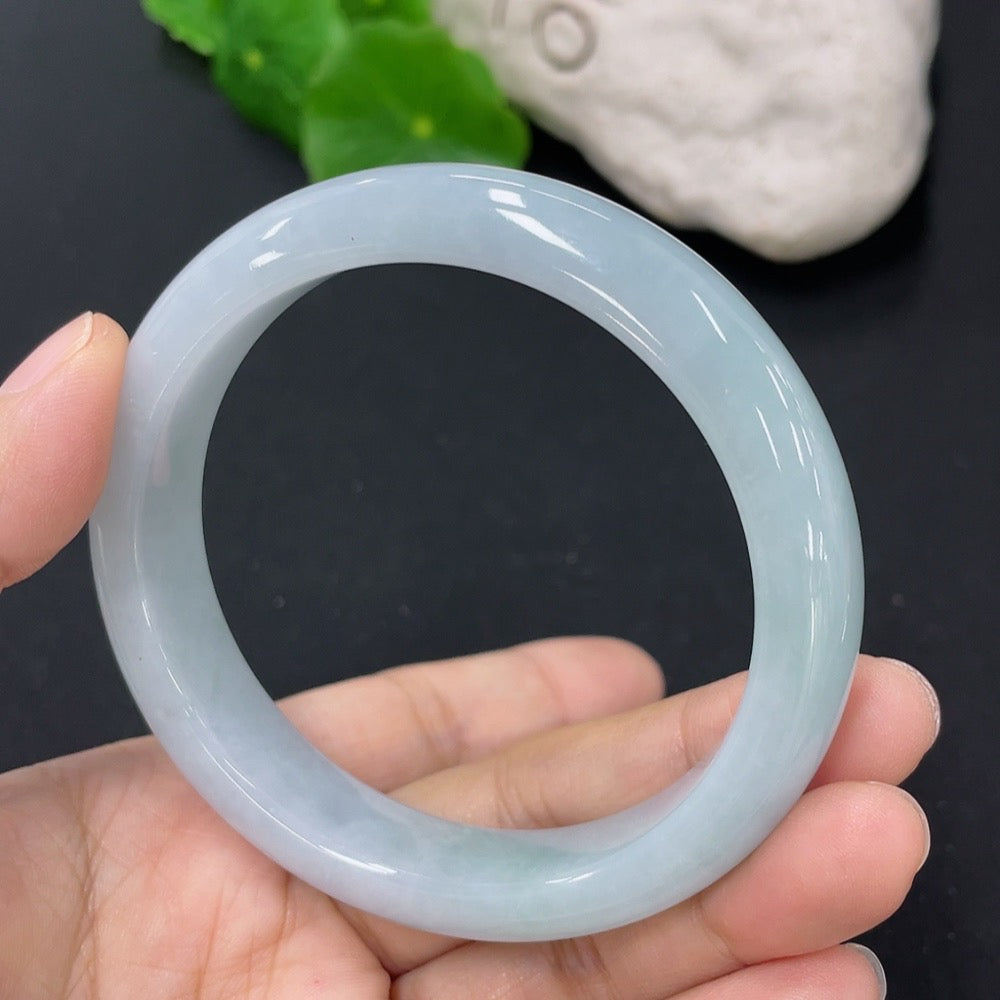 Jadeite Round Bangle Size 56mm Total Weight Approx. 53.38g