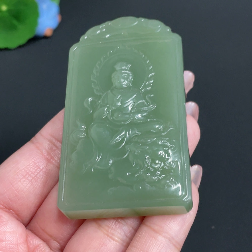 Hetian Jade Pendant Guanyin Total Weight Approx. 75.7g