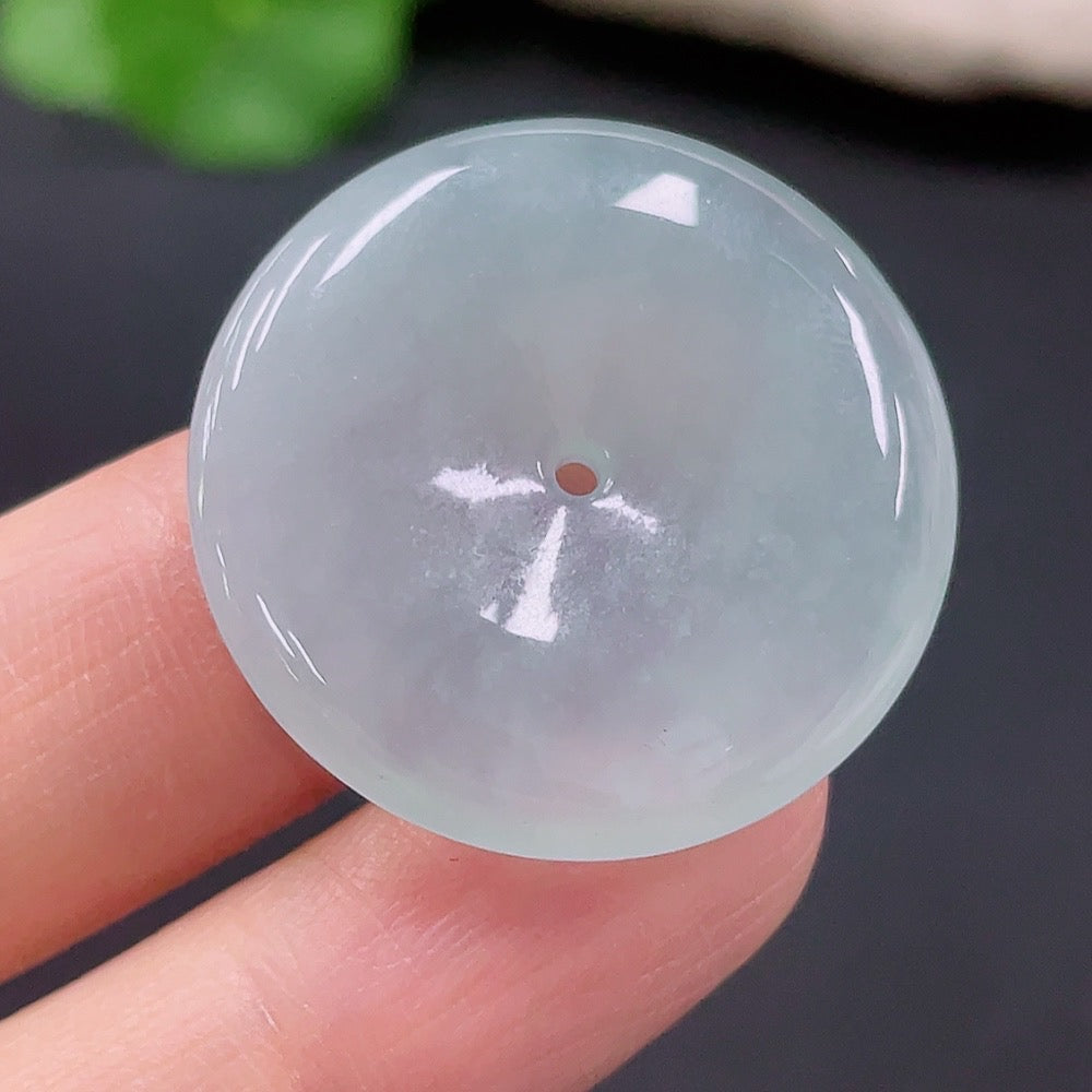 Jadeite Peace Button Pendant Total Weight Approx. 10.11g