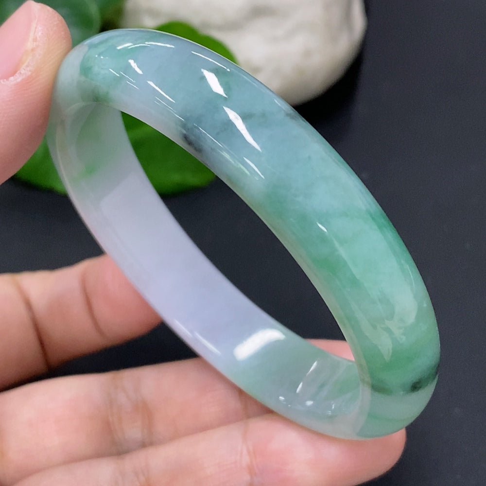 Jadeite Imperial Concubine Bangle Size 55.4/48.5 Total Weight Approx. 46.4g