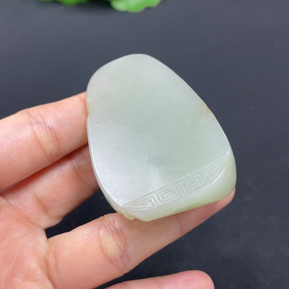 Hetian Jade Pendant - Guanyin, Total Weight Approx. 57.7g, Undetermined Skin Color Origin