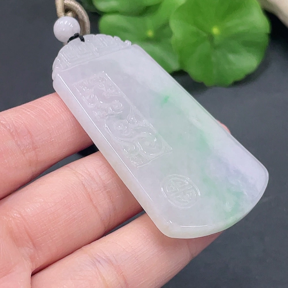Antique-style Jadeite Pendant Total Weight Approx. 28.39g