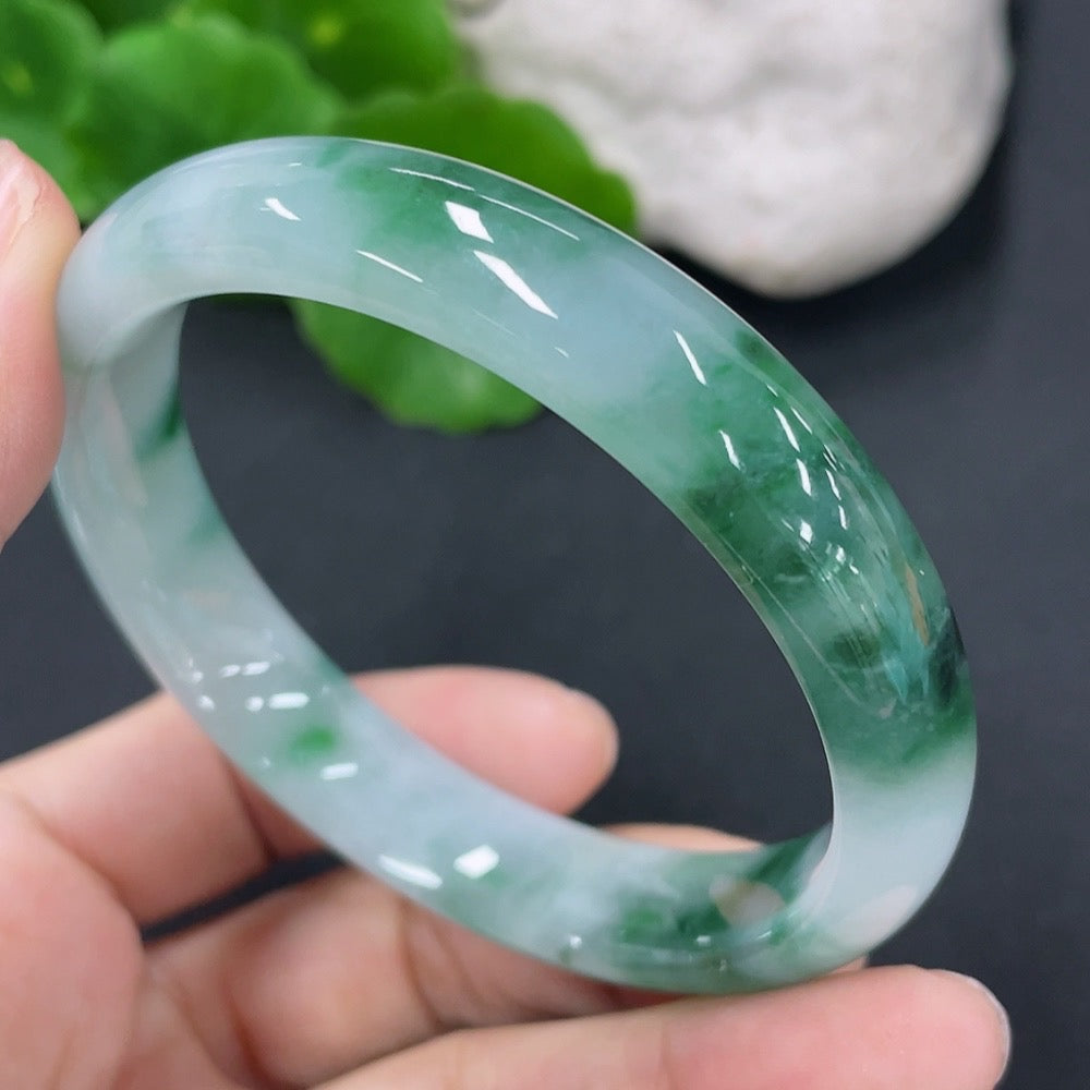 Jadeite Round Bracelet Size 53.5mm Total Weight Approx. 39.13g