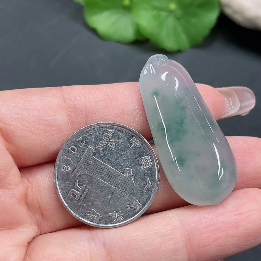 Jadeite Fu Gua Pendant, Total Weight: 8.981g