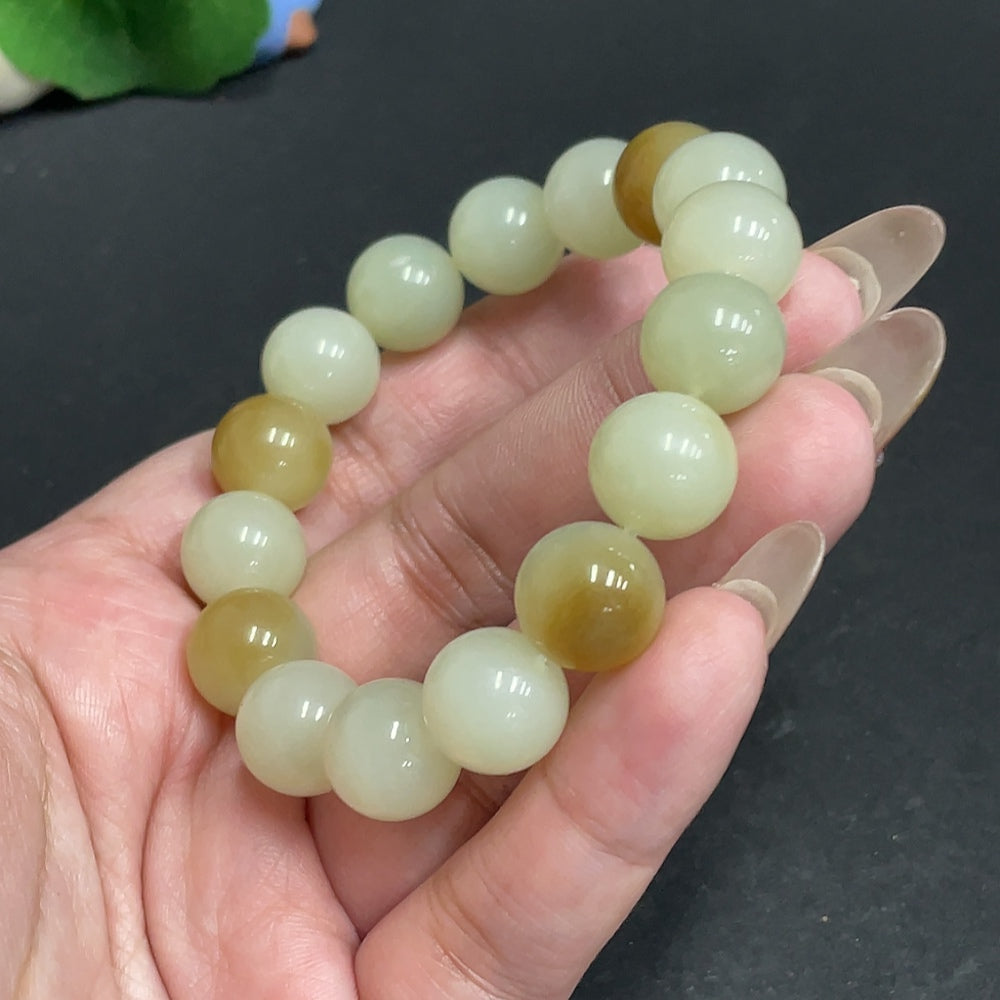 Hetian Jade Bracelet Size 11.8 mm Approx. Total Weight 44.3g