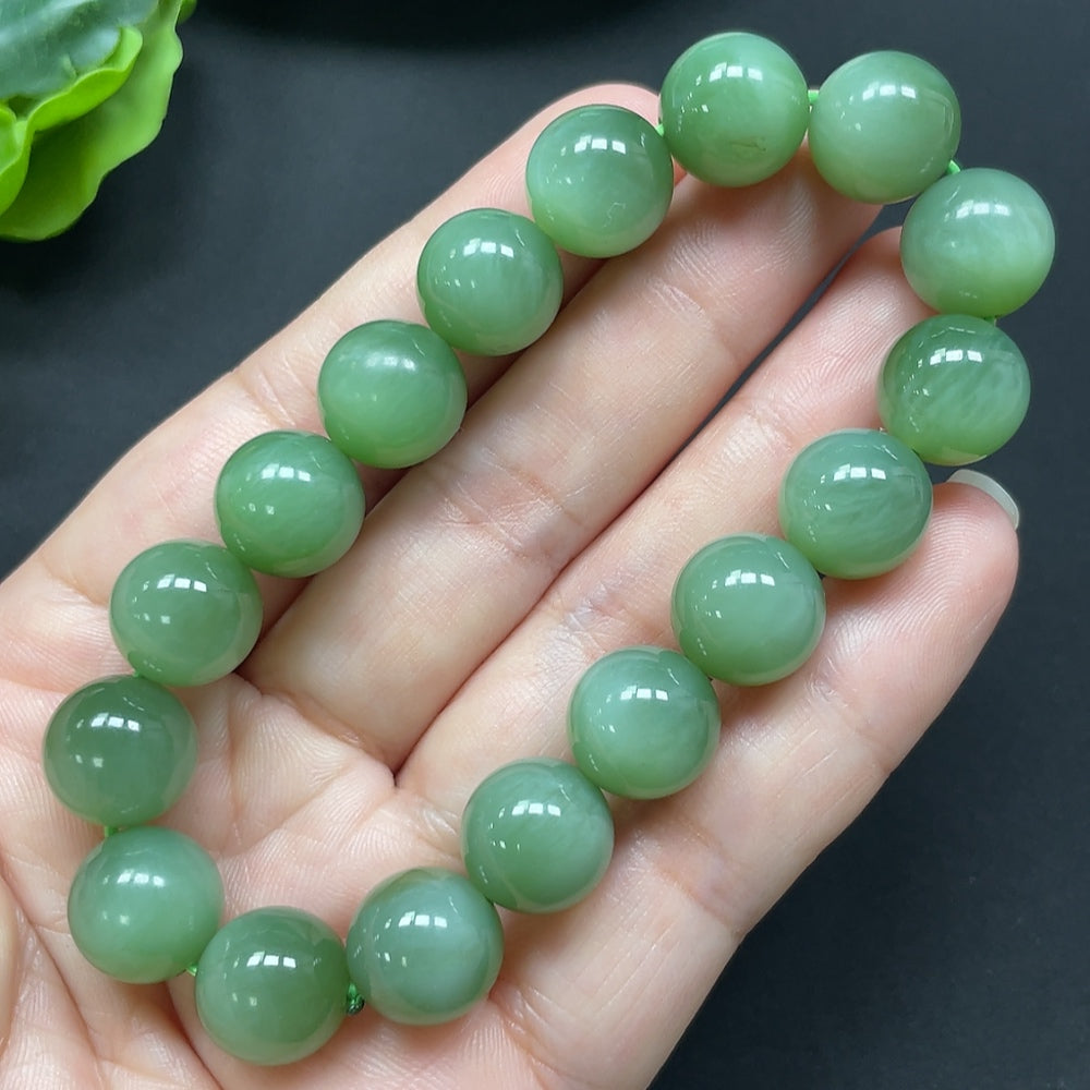 Green Hetian Jade Bracelet