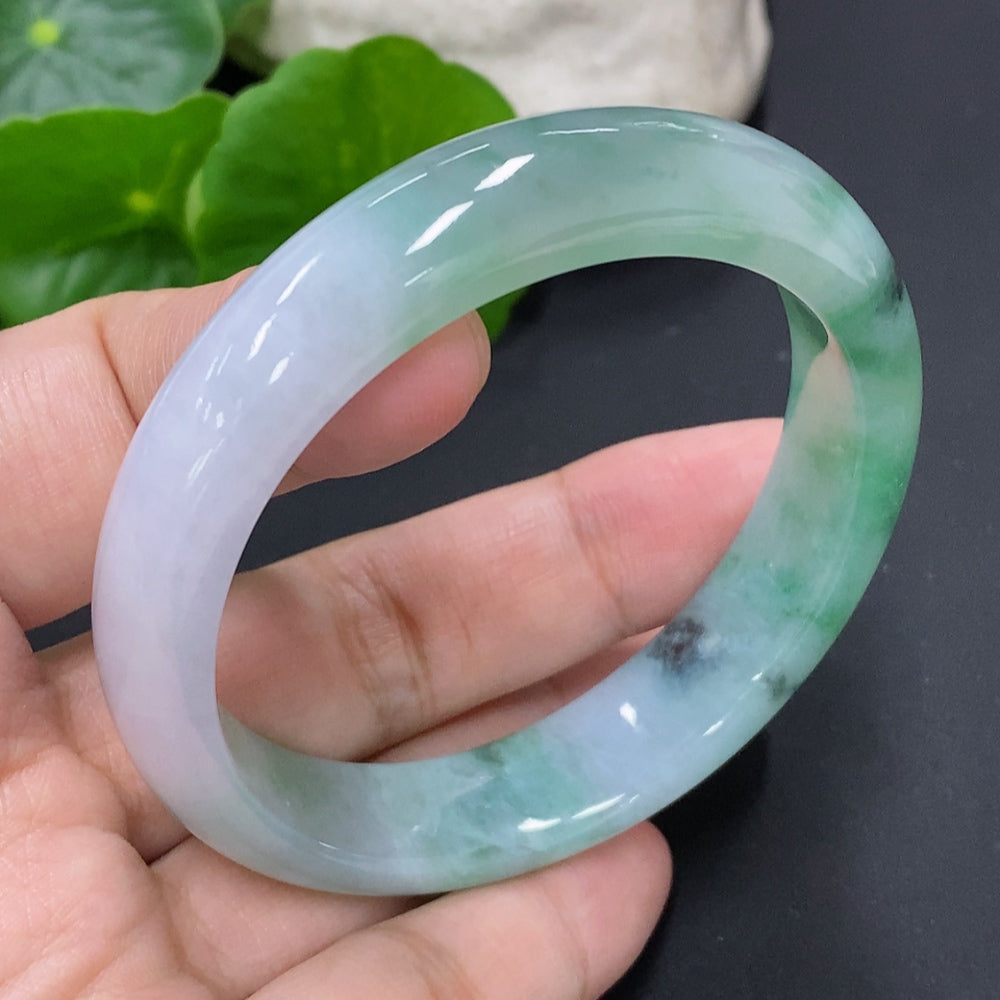 Jadeite Imperial Concubine Bangle Size 55.4/48.5 Total Weight Approx. 46.4g