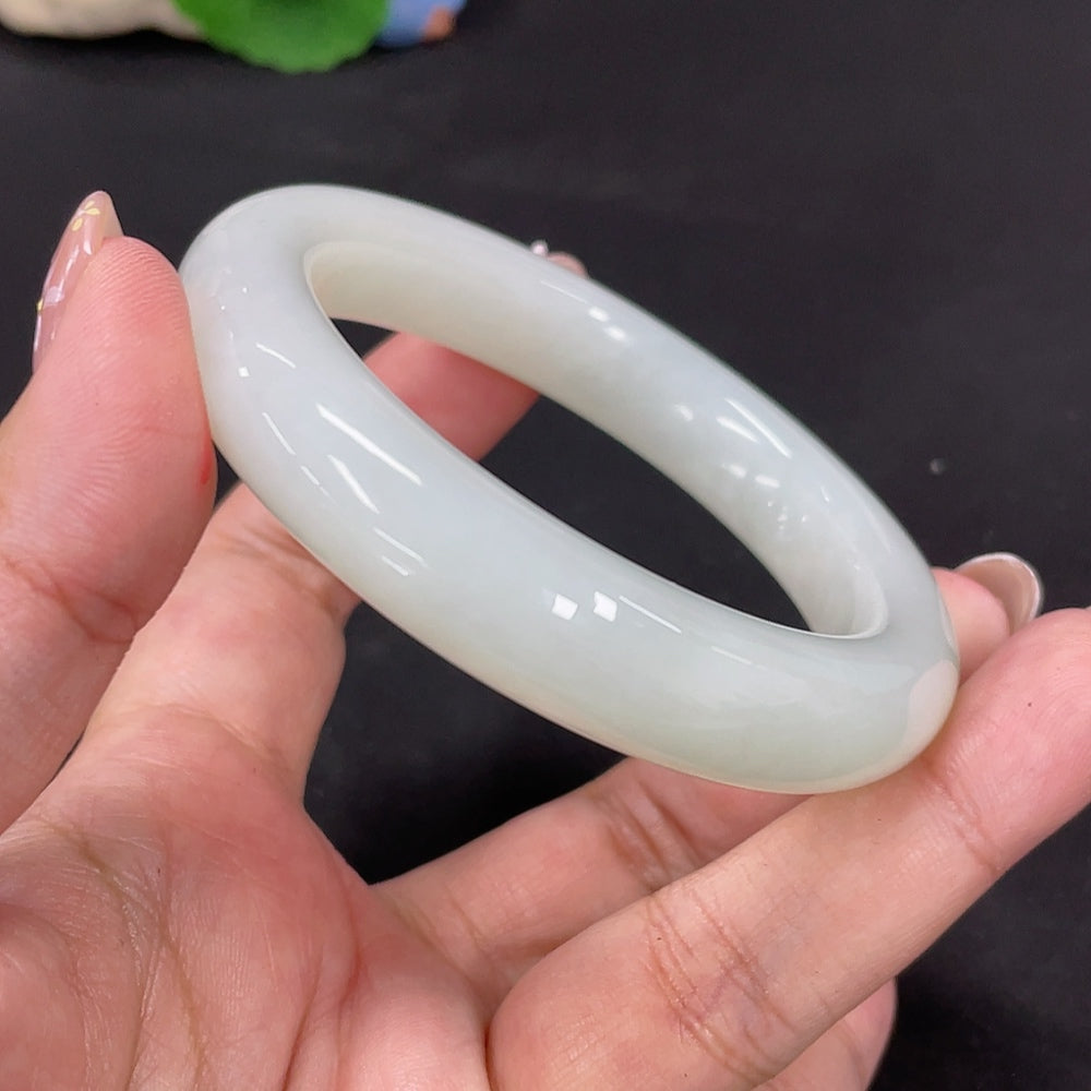Hetian Jade Round Bracelet Size 56.4 Total Weight Approx. 62.3g
