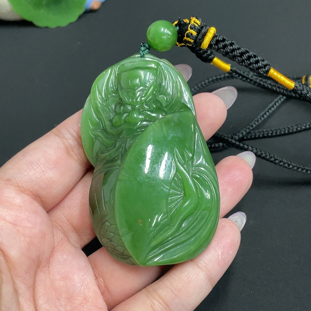 Hetian Jade Jasper Pendant Zhong Kui