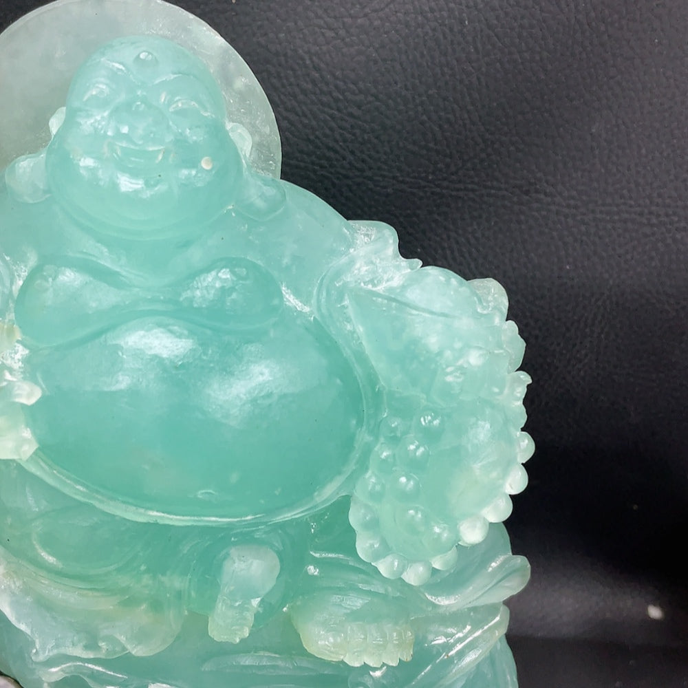 Xiuyu (Serpentine Jade) Ornament Buddha, Total Weight Approx. 890g