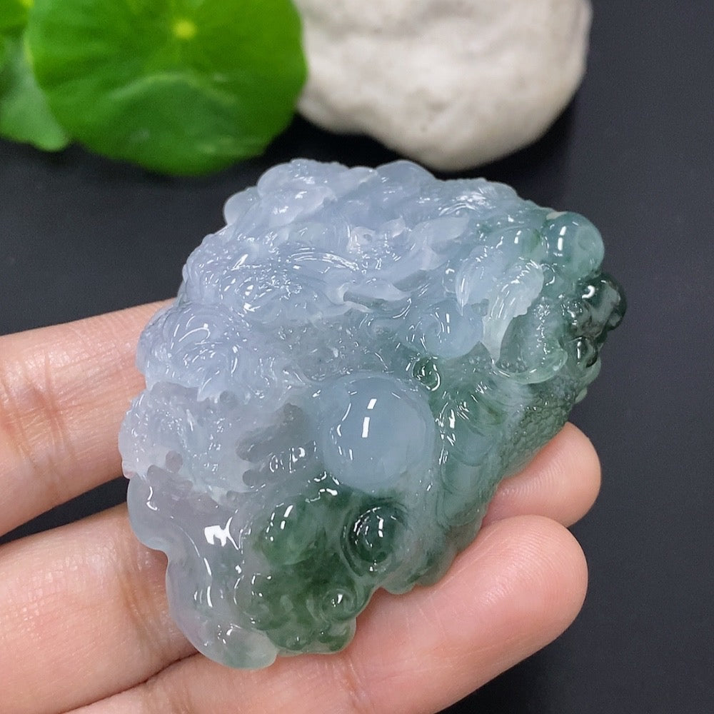 Jadeite Pendant Dragon Plaque Total Weight Approx. 67g