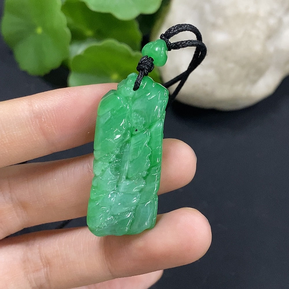 Jadeite Landscape Pendant Total Weight Approx. 10.69g