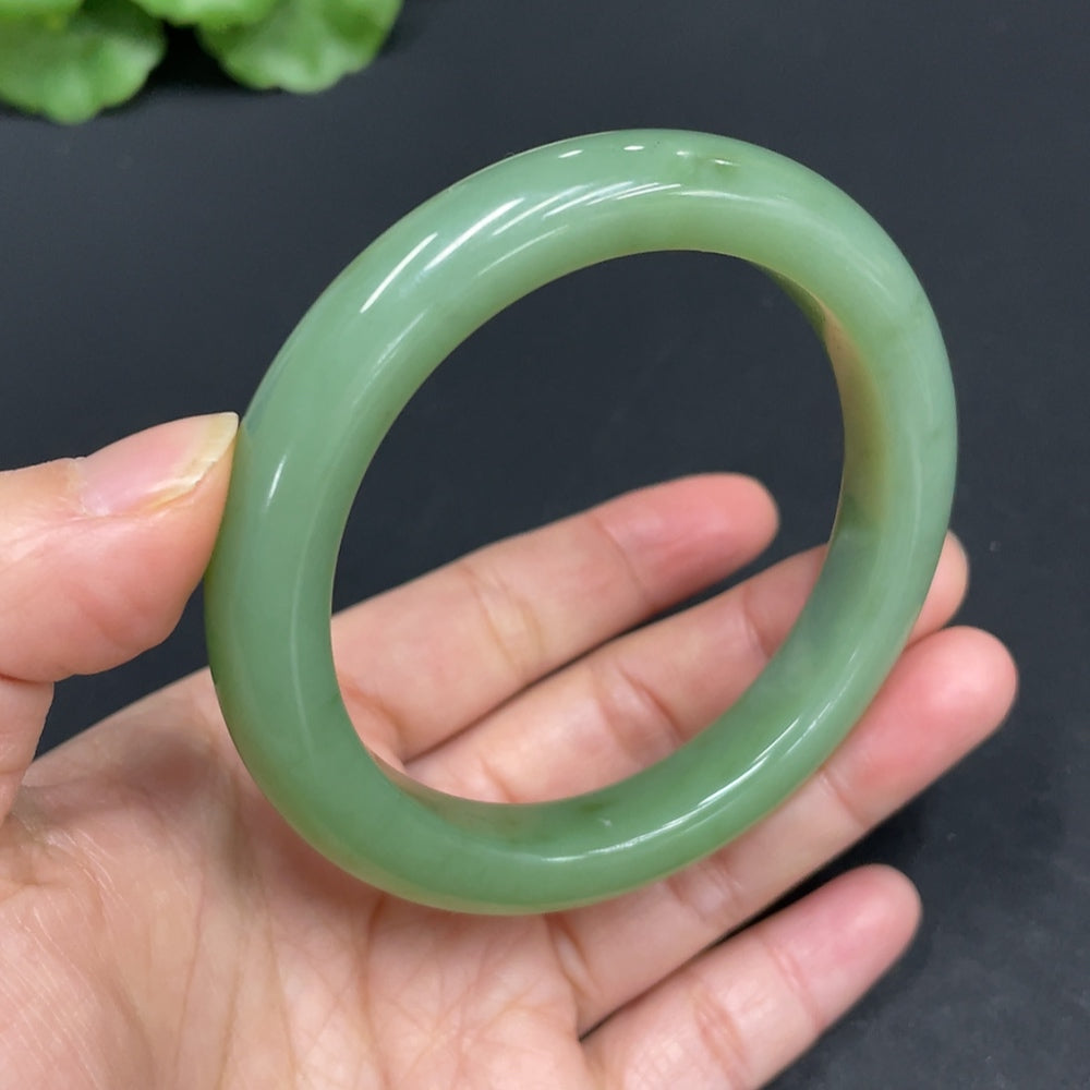 Hetian Jade Round Bracelet Size 56.8 Total Weight Approx. 50.3g