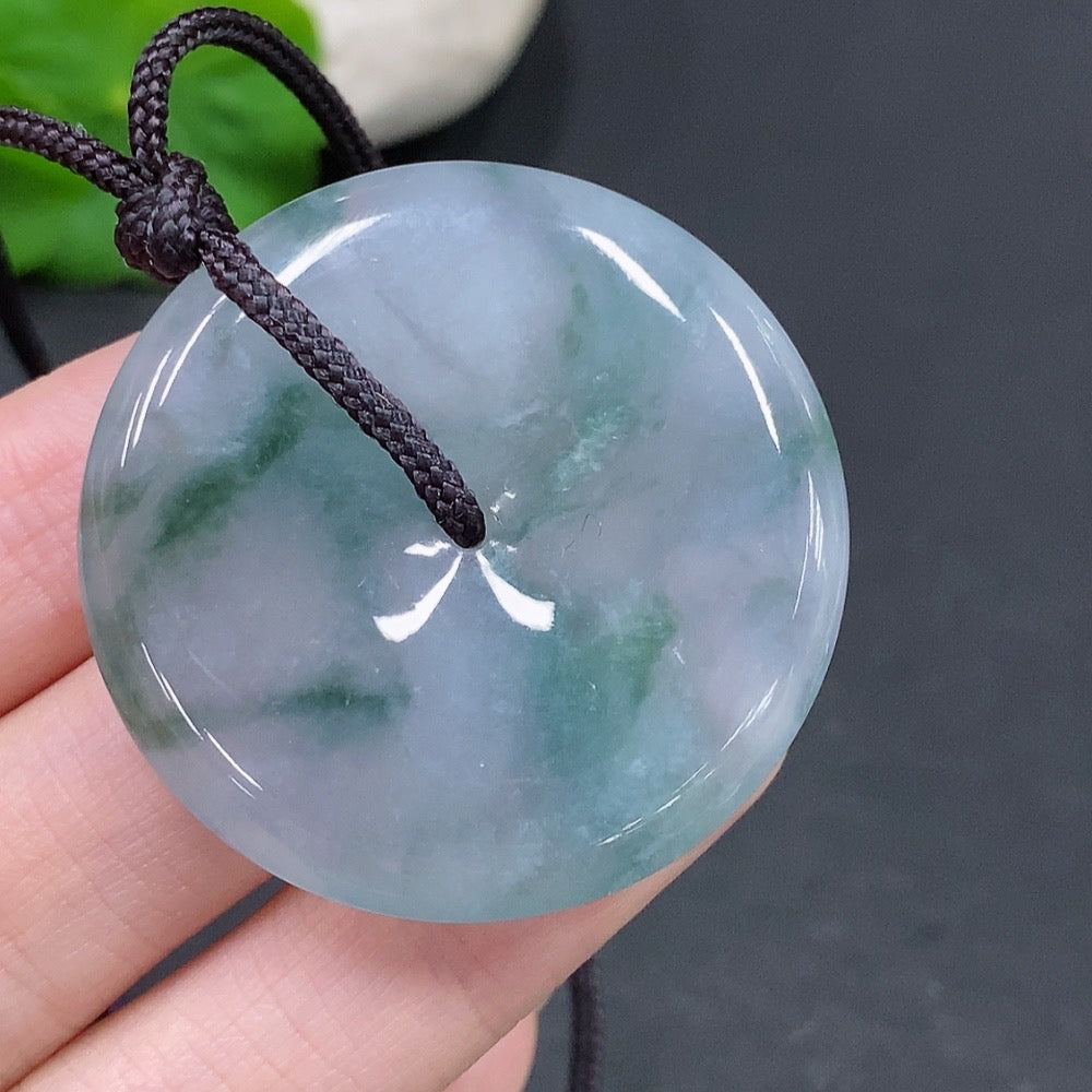 Jadeite Safety Buckle Total weight with string about 21.9g