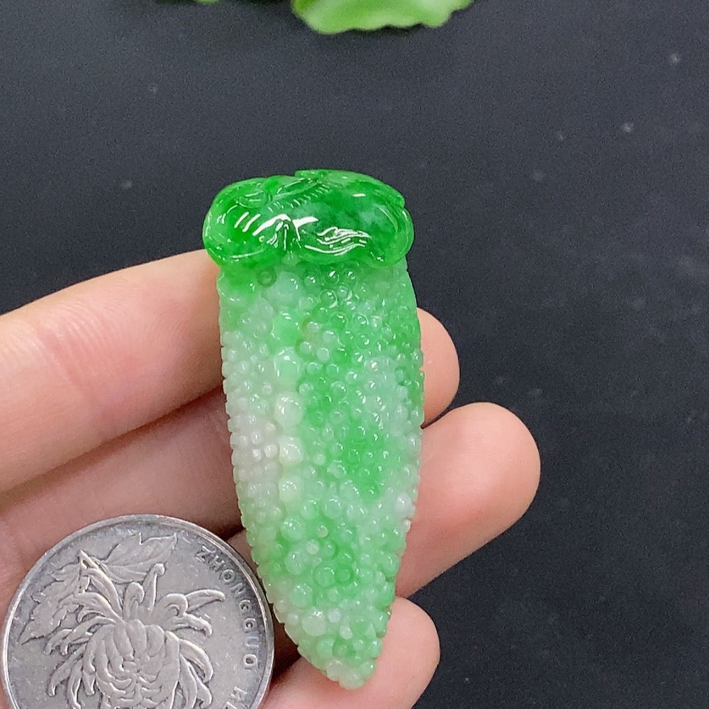 Jadeite Grape Pendant, Total Weight Approx. 22g