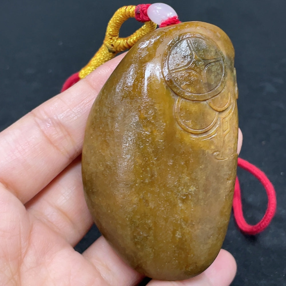 Hetian Jade Pendant - Fortune, Prosperity, Longevity
