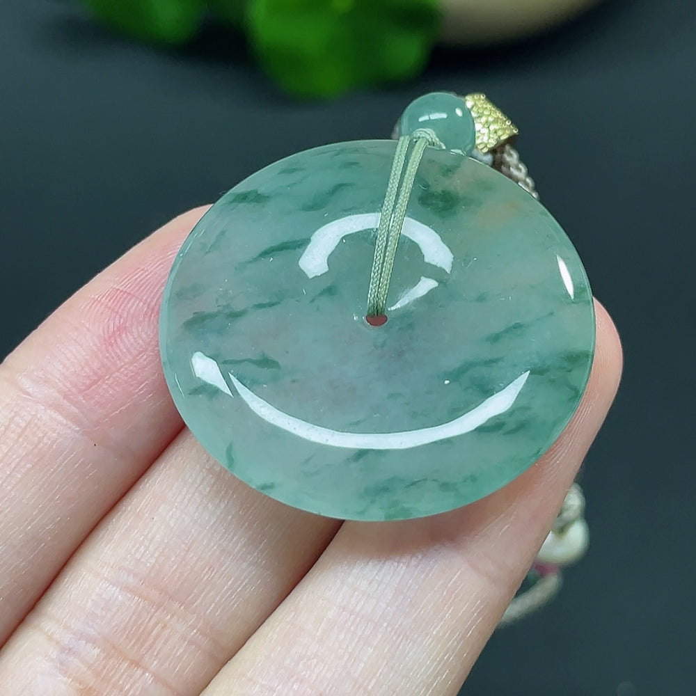 Jadeite Safety Buckle Pendant Non-Gold Accessory