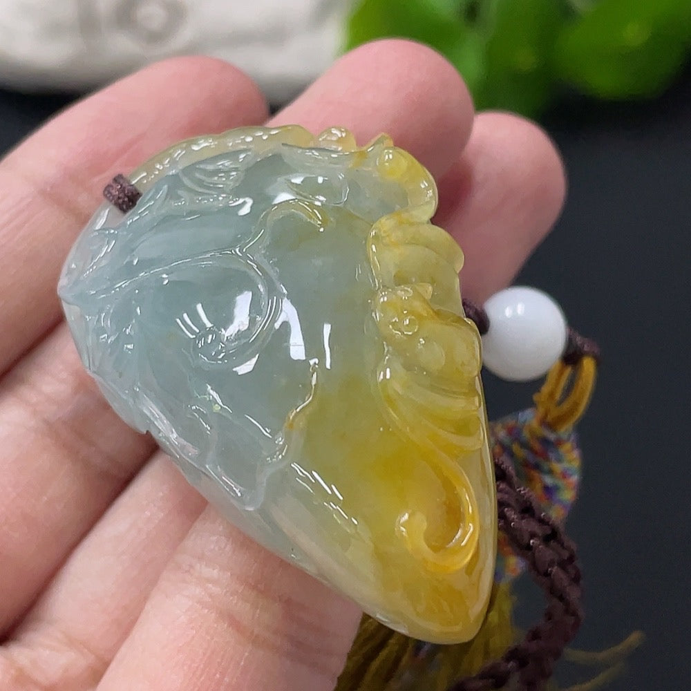 Jadeite Fu Gua Pendant