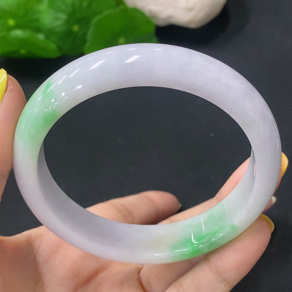 Jadeite Round Bracelet Size 57.3mm Total Weight 53.23g