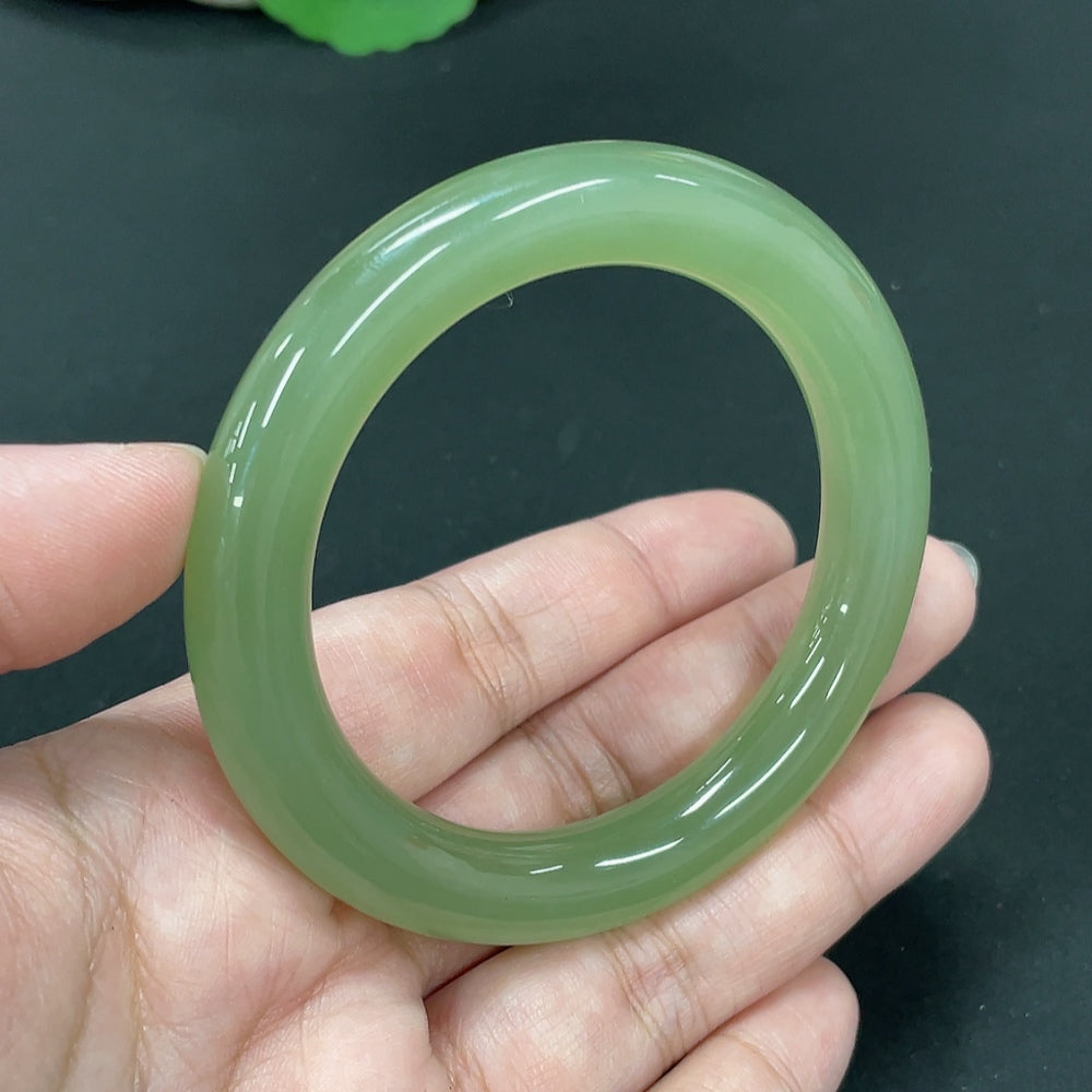Hetian Jade Round Bracelet Size 54.3 Total Weight Approx. 51.2g