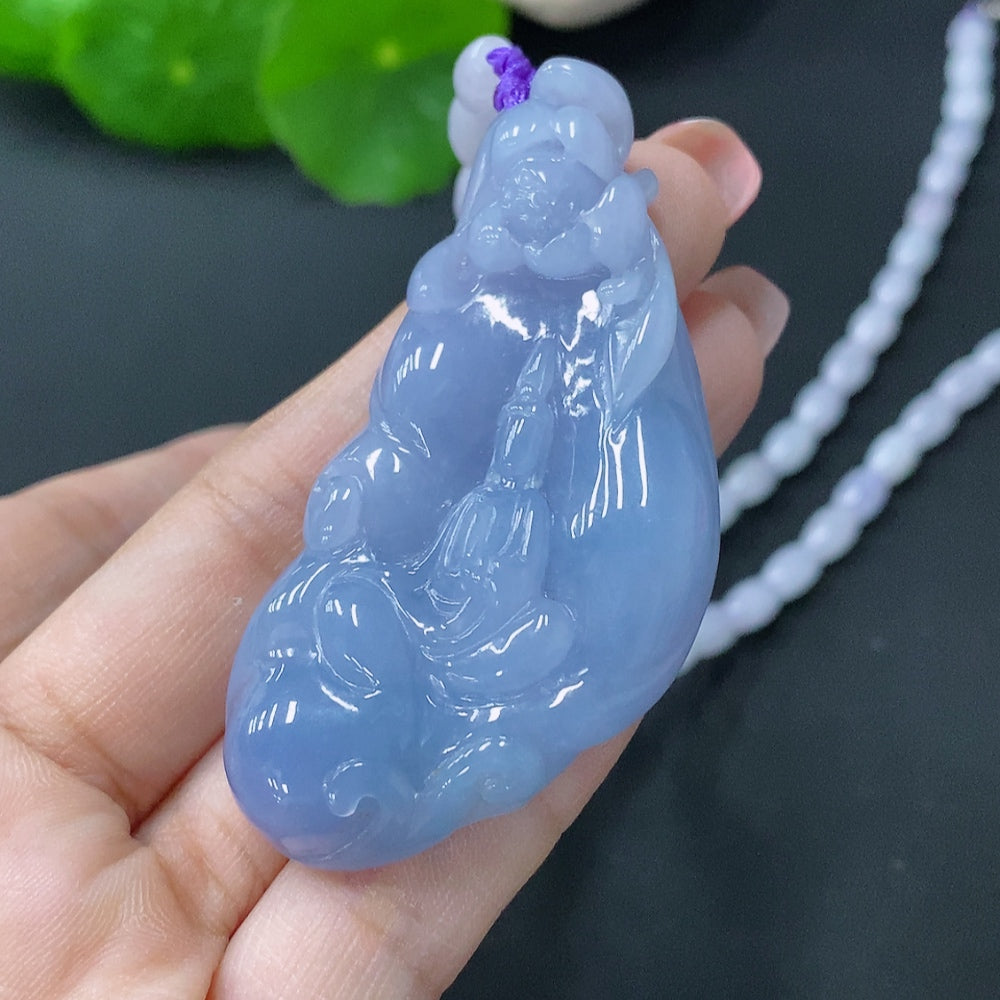 Jadeite Pendant Total Weight Approx. 48.2g Formless Guanyin