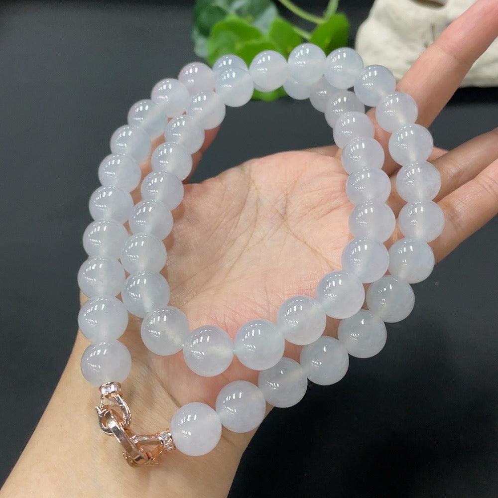 Jadeite Bead Necklace Approx. 12.5/12.7mm Non-Gold Clasp Approx. 173g [Total Value: $25,988 USD]