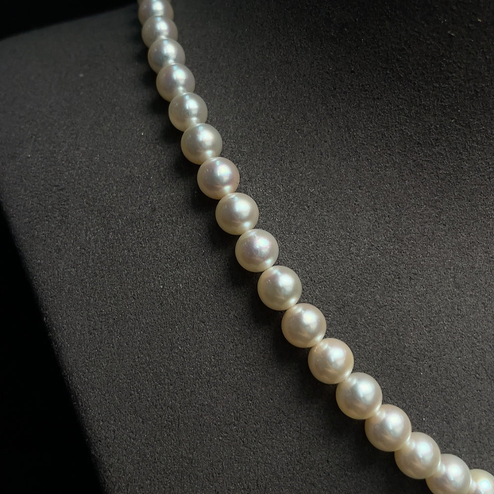 Seawater Pearl Necklace Non-Gold Total Weight Approx. 30.29g Size About 6.9mm