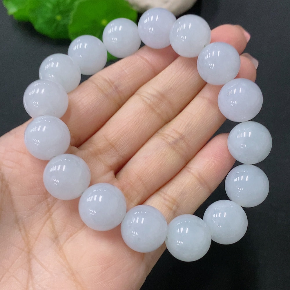 Jadeite Bead Bracelet Approx. 13.5mm Total Weight Approx. 68.7g