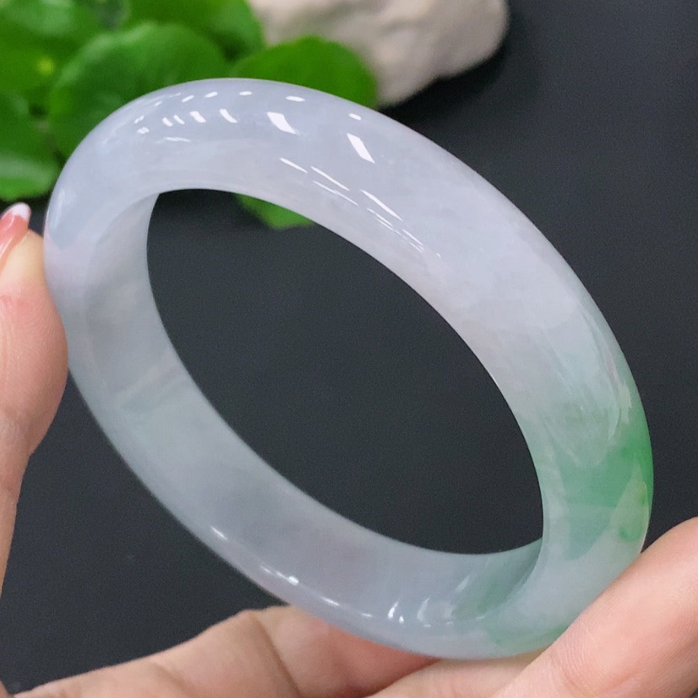 Jadeite Round Bangle Total Weight Approx. 56.76g Size 55.9