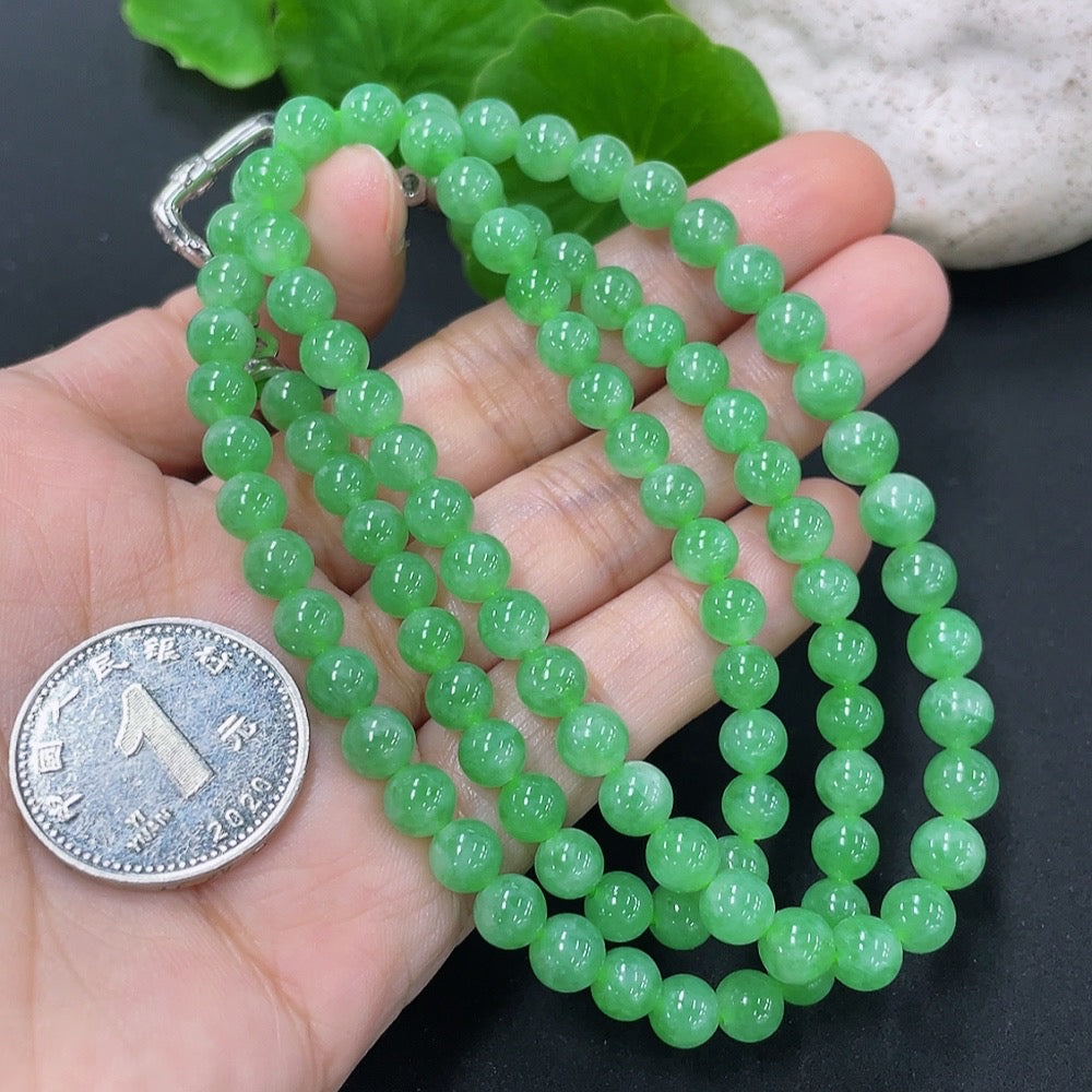 Jadeite Bracelet Approx.5.4/6.2mm Total Weight Approx.34.16g