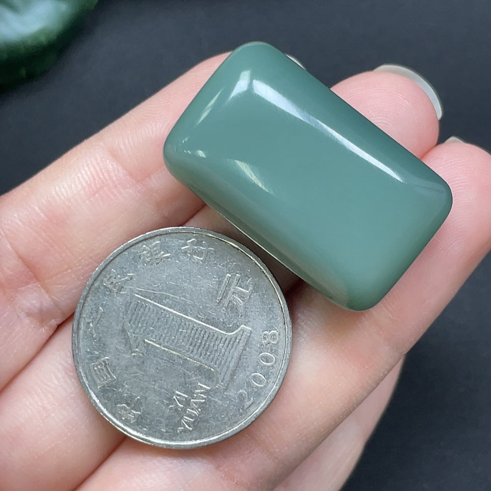 Hetian Jade plain pendant necklace by HKHQ showcasing a smooth, polished jade pendant on a delicate chain.