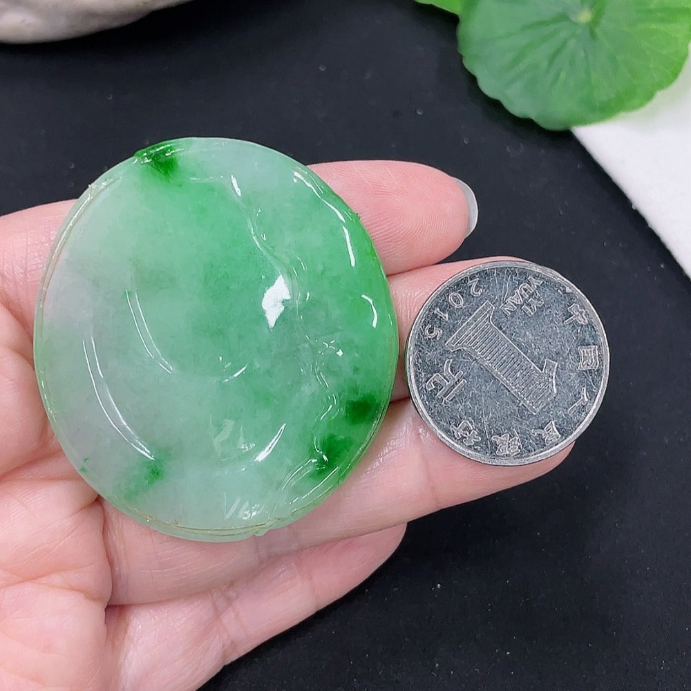 Jadeite Guanyin Pendant Total Weight Approx. 27.7g