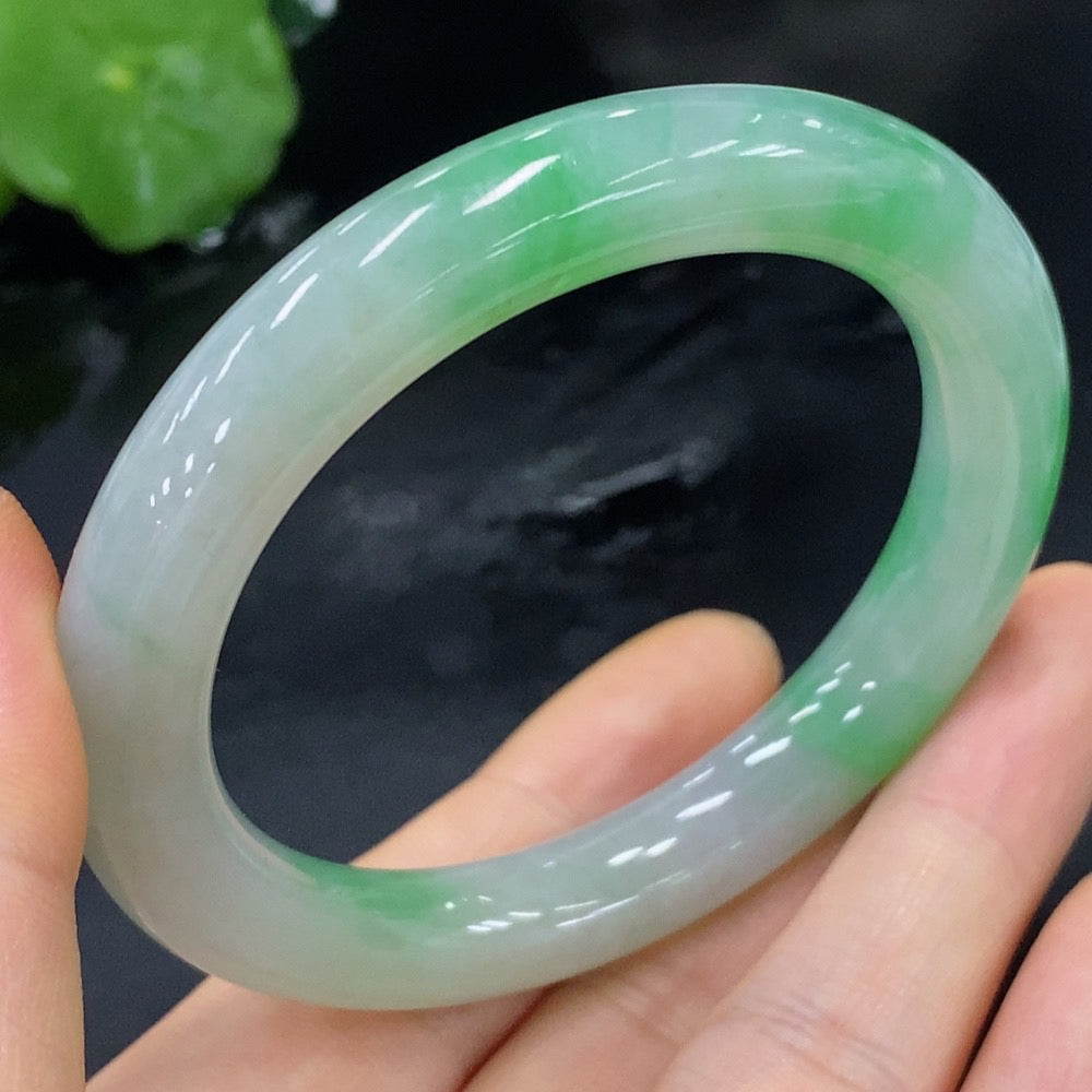 Jadeite Round Bangle Size 52.7 Total Weight Approx. 46.35g