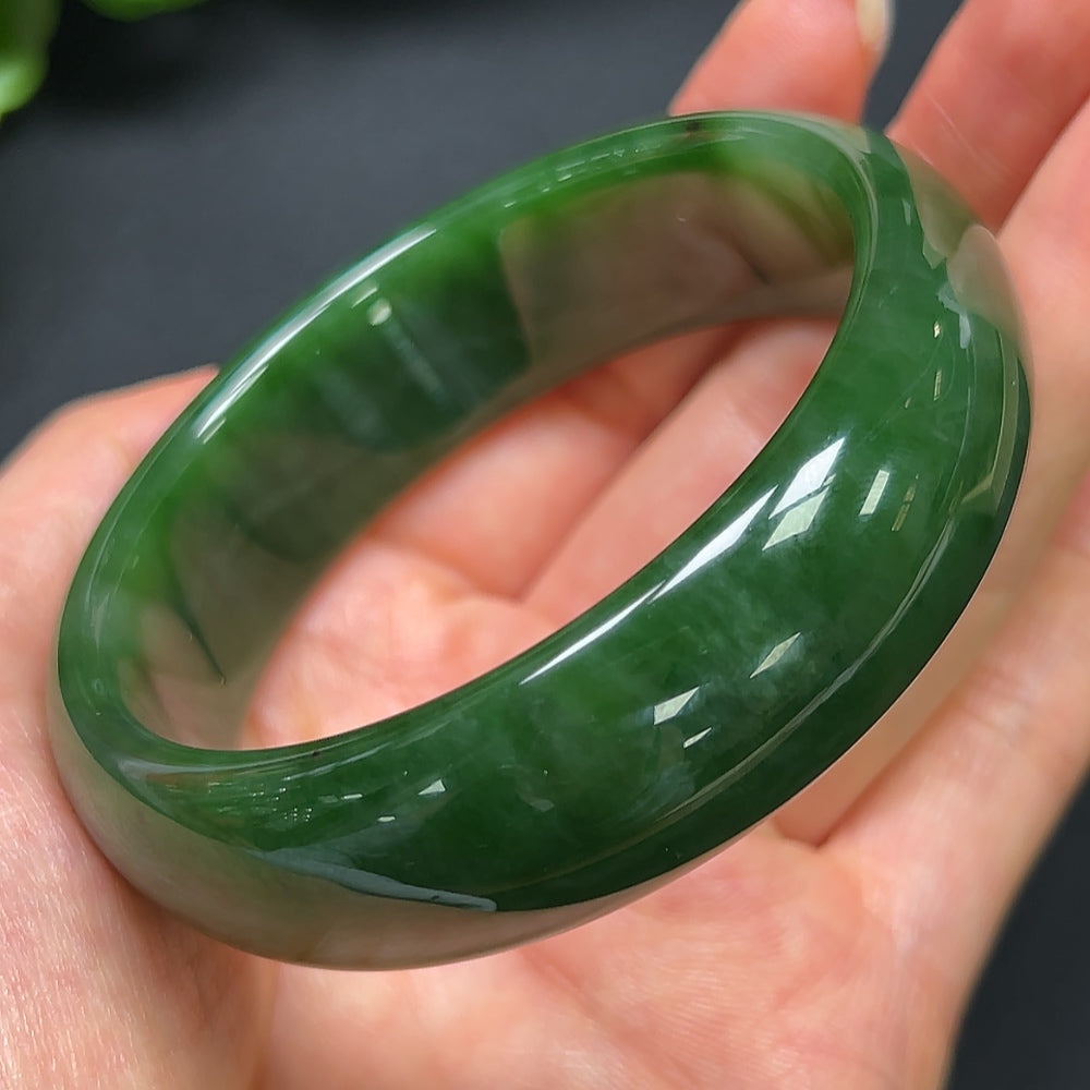 Hetian Jade Round Bangle