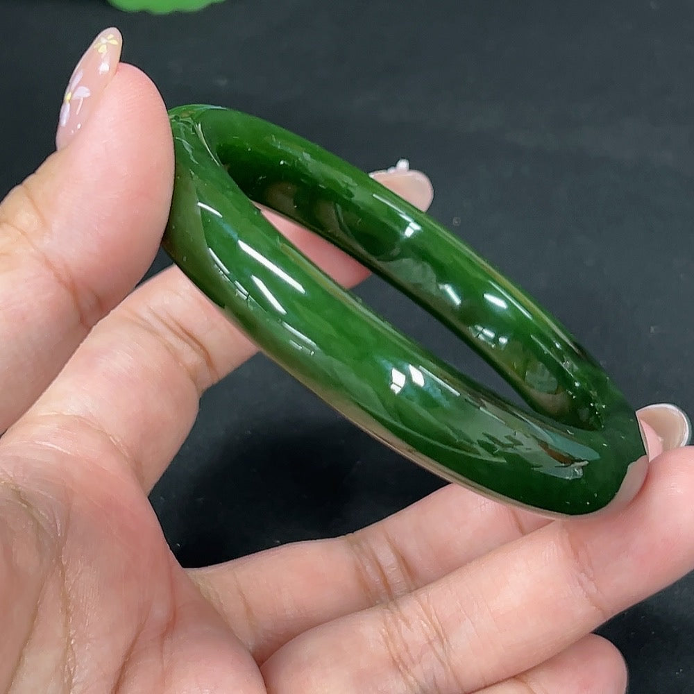 Hetian Jade Jasper Round Bracelet Size 59.2 Total Weight Approx. 55.2g