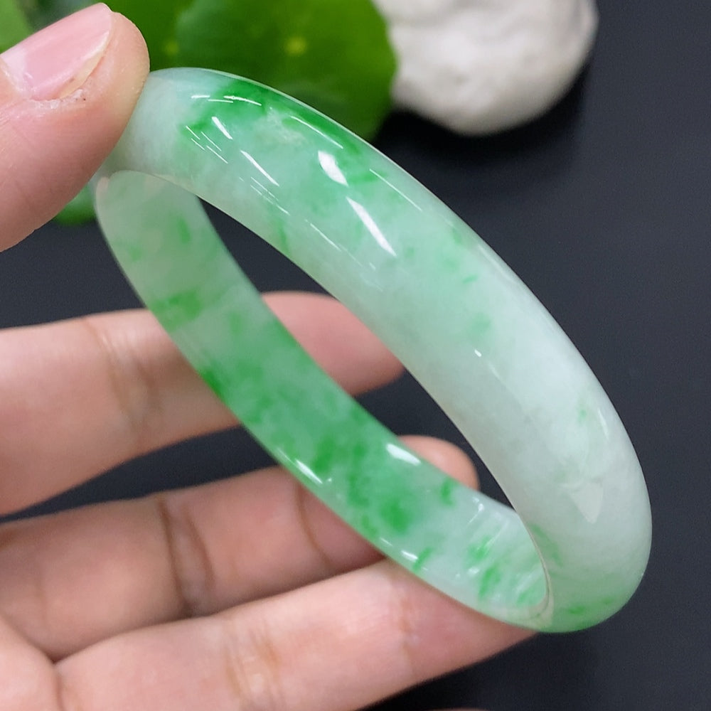 Jadeite Round Bangle Size 58 Total Weight Approx. 40.6g