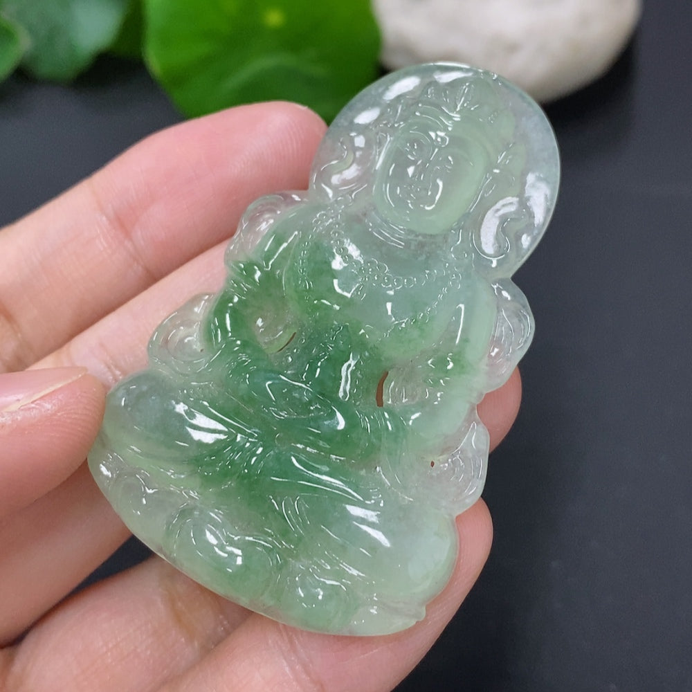 Jadeite Guanyin Pendant