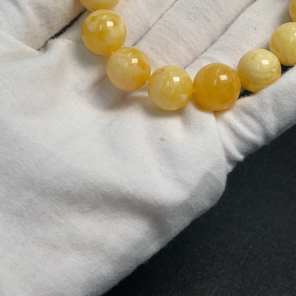 Amber Beeswax Bracelet Total Weight Approx.24.33g Size Approx.14.2mm