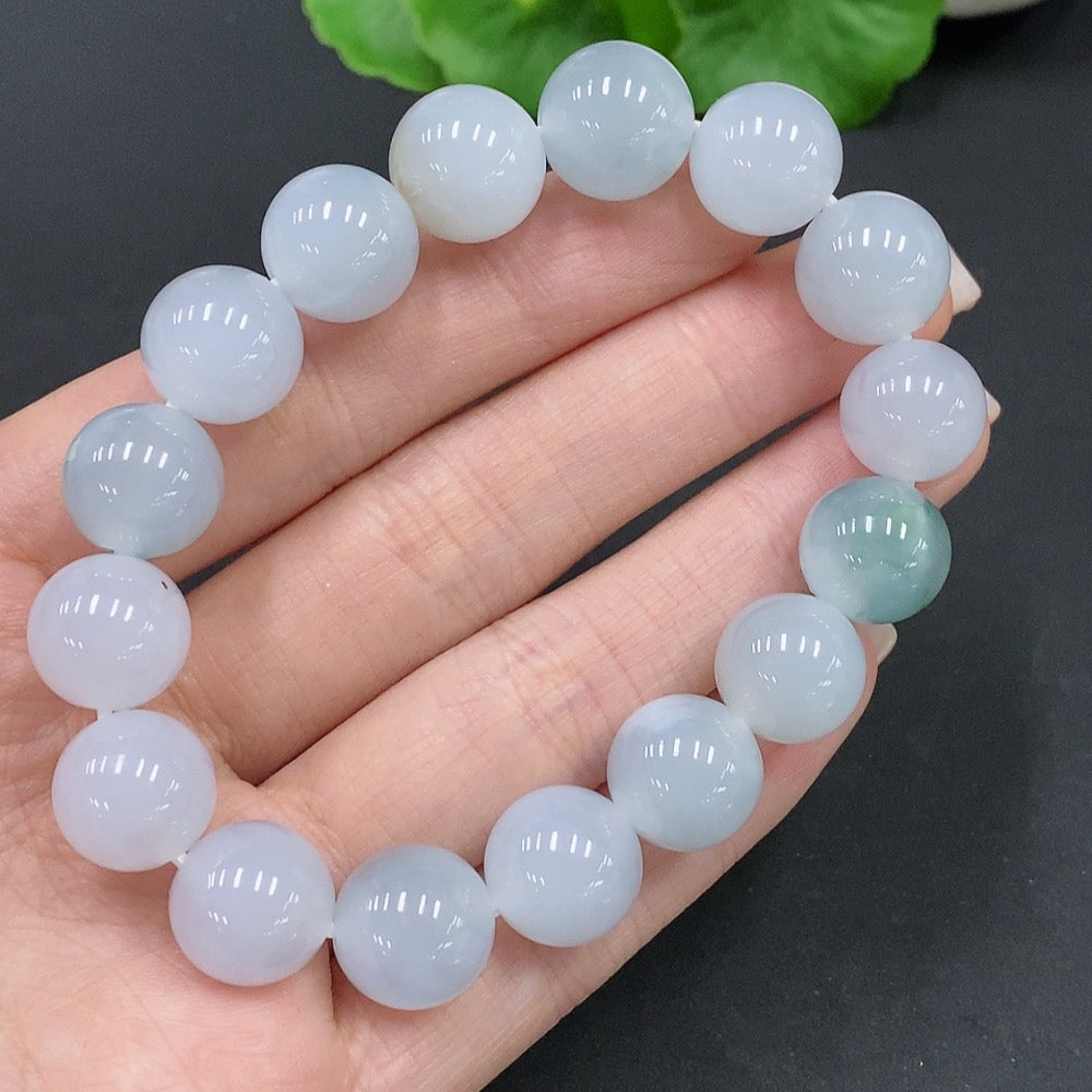 JadeiteBead Bracelet Approx. 12.2mm Total Weight Approx. 51.2g